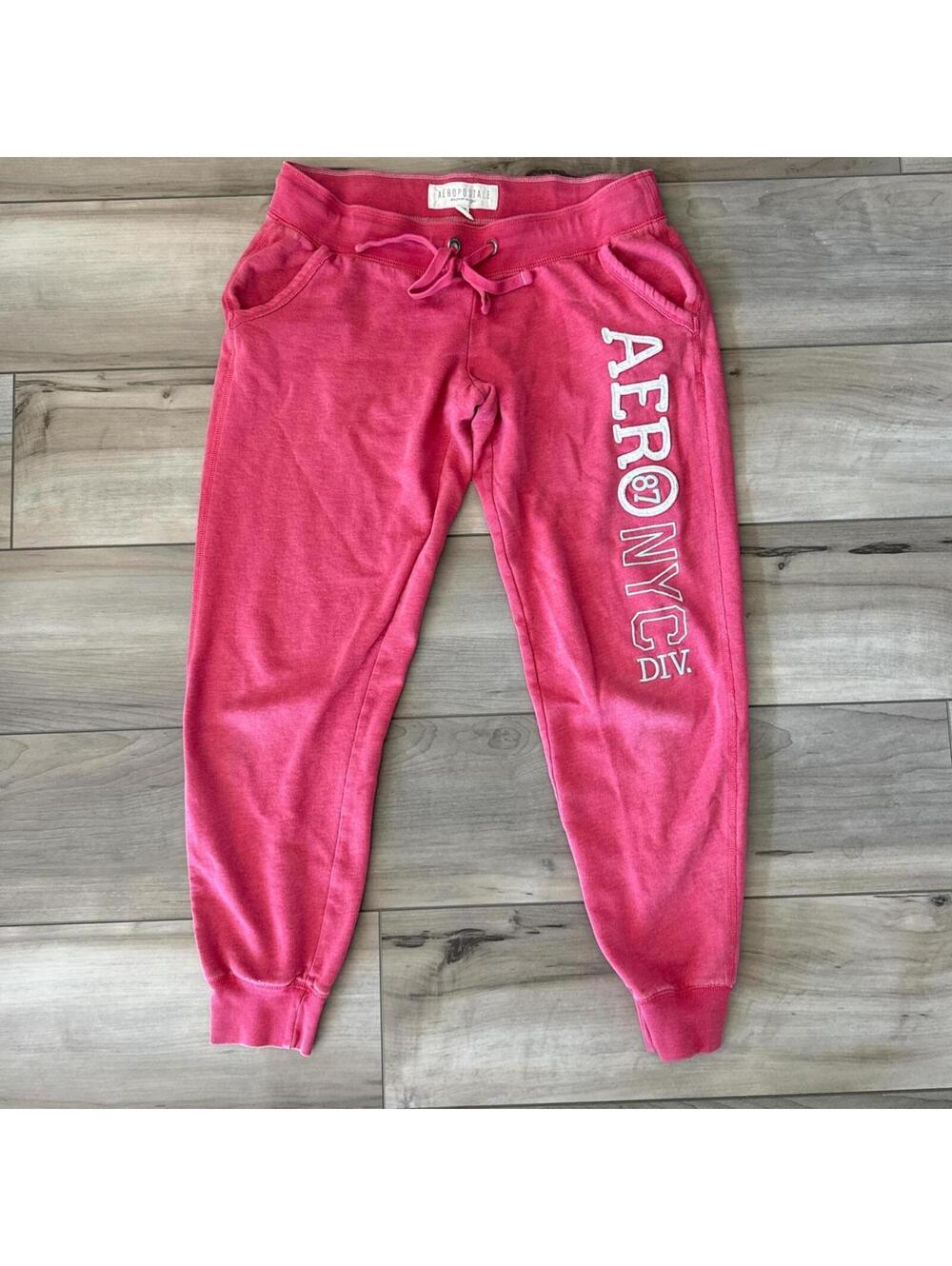 Aeropostale Aero 87 NYC Div Jogger Sweatpants Hot Pink Women's M Y2K Mall